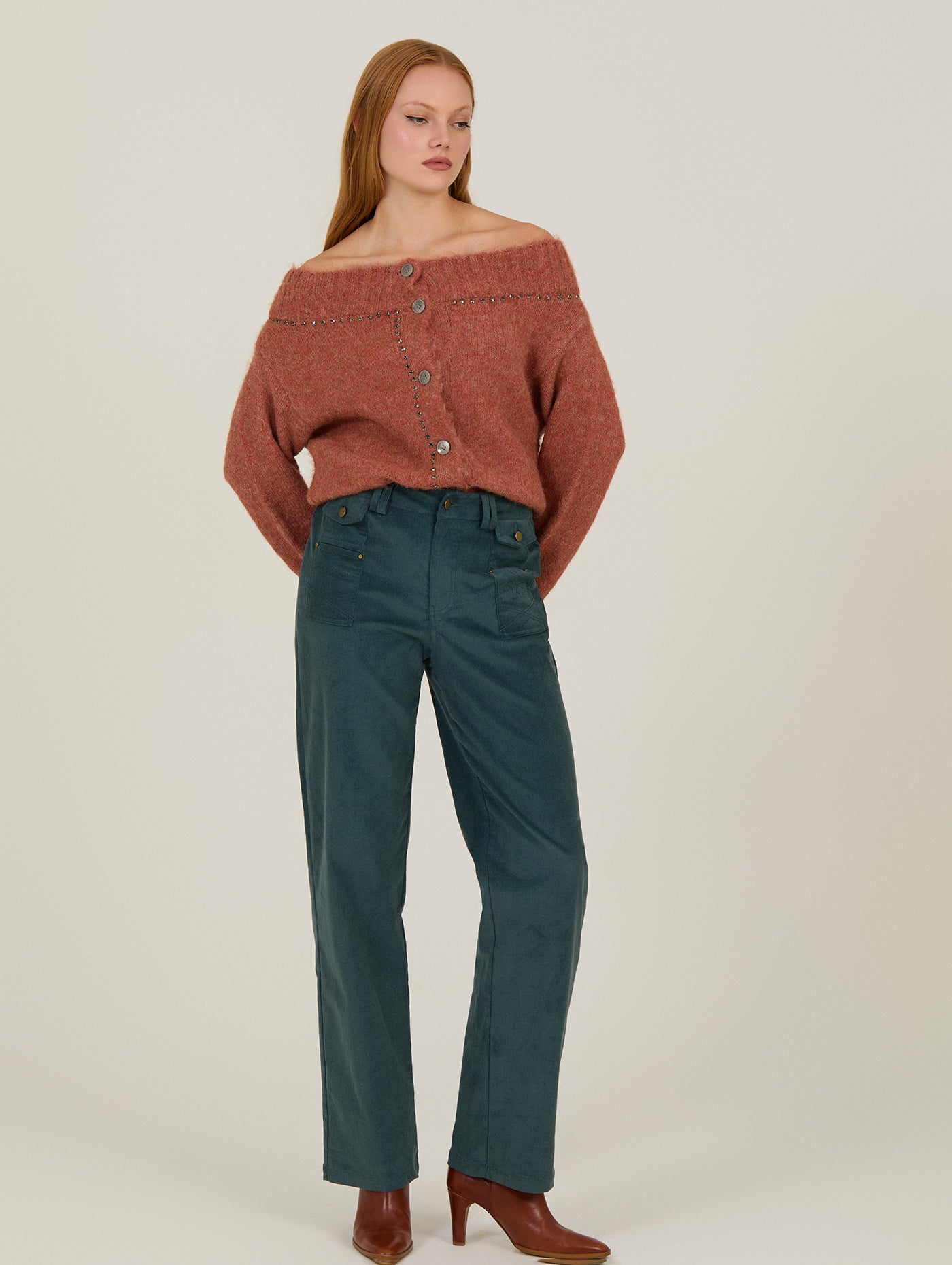 Jersey punto con abalorios