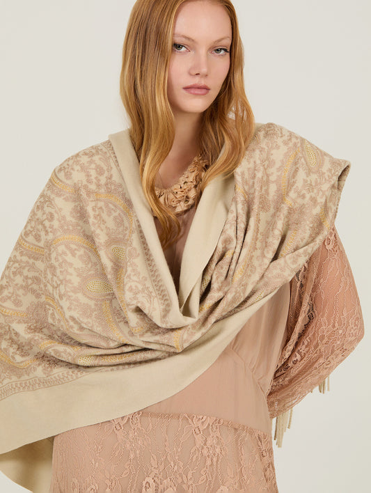Pañuelo pasley beige