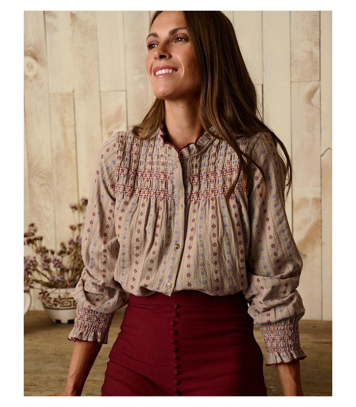 Camisa bordada rustica