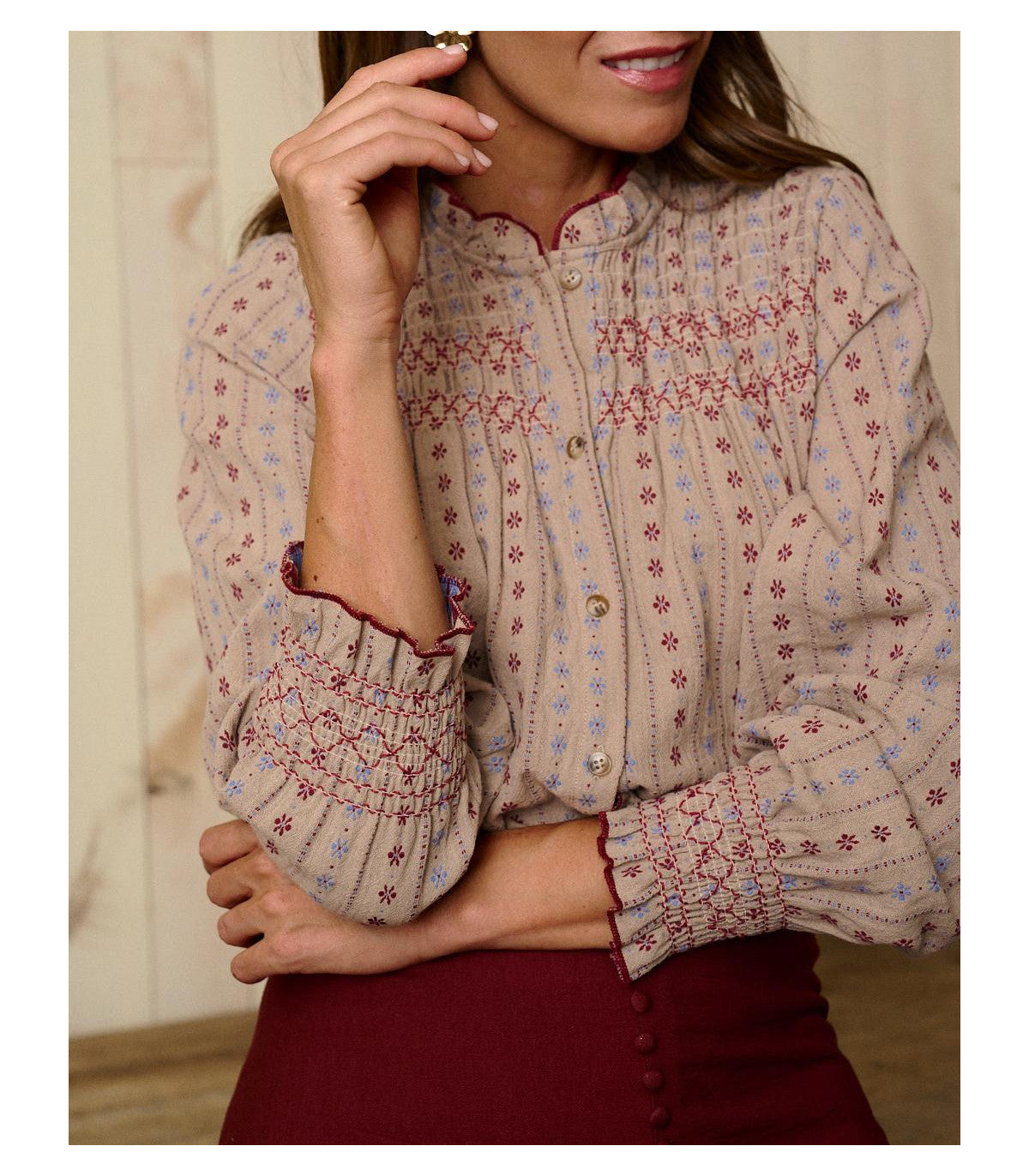 Camisa bordada rustica