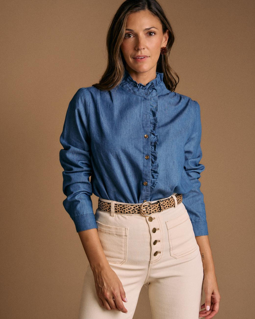 Blusa vaquera volante