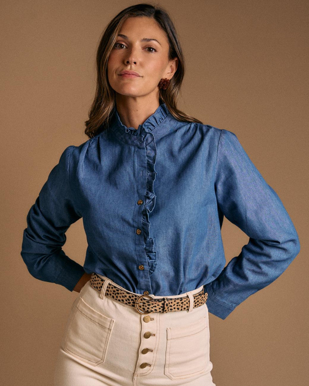 Blusa vaquera volante