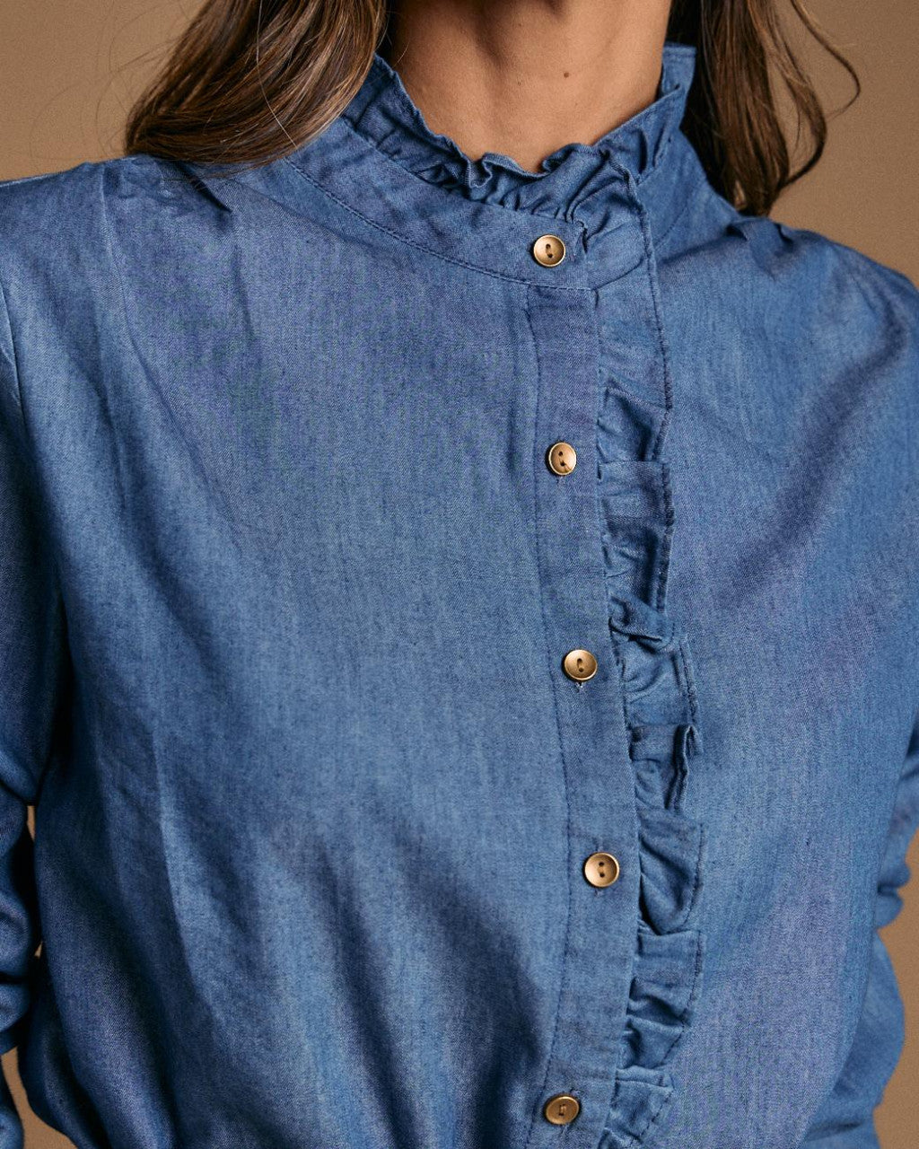 Blusa vaquera volante