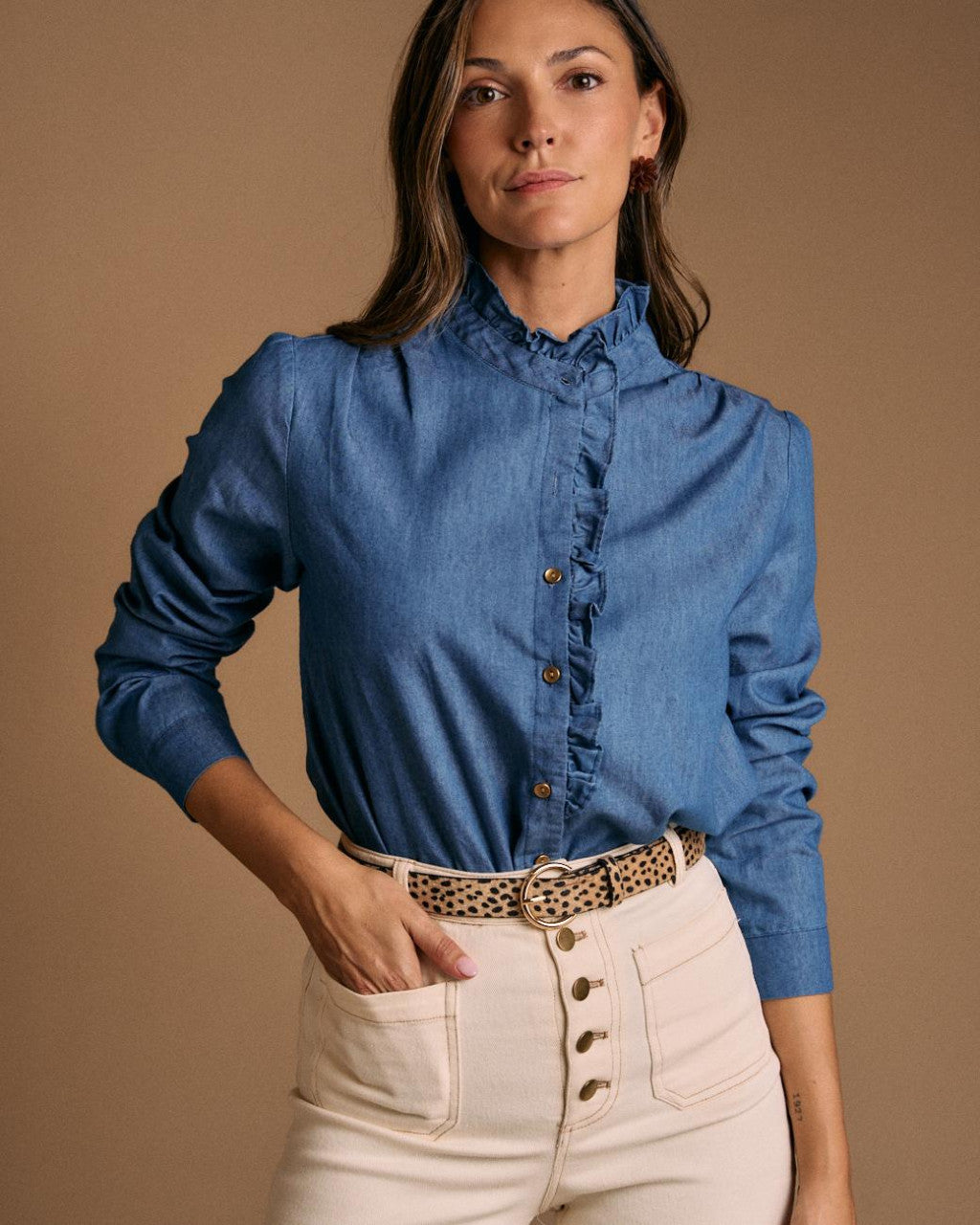 Blusa vaquera volante