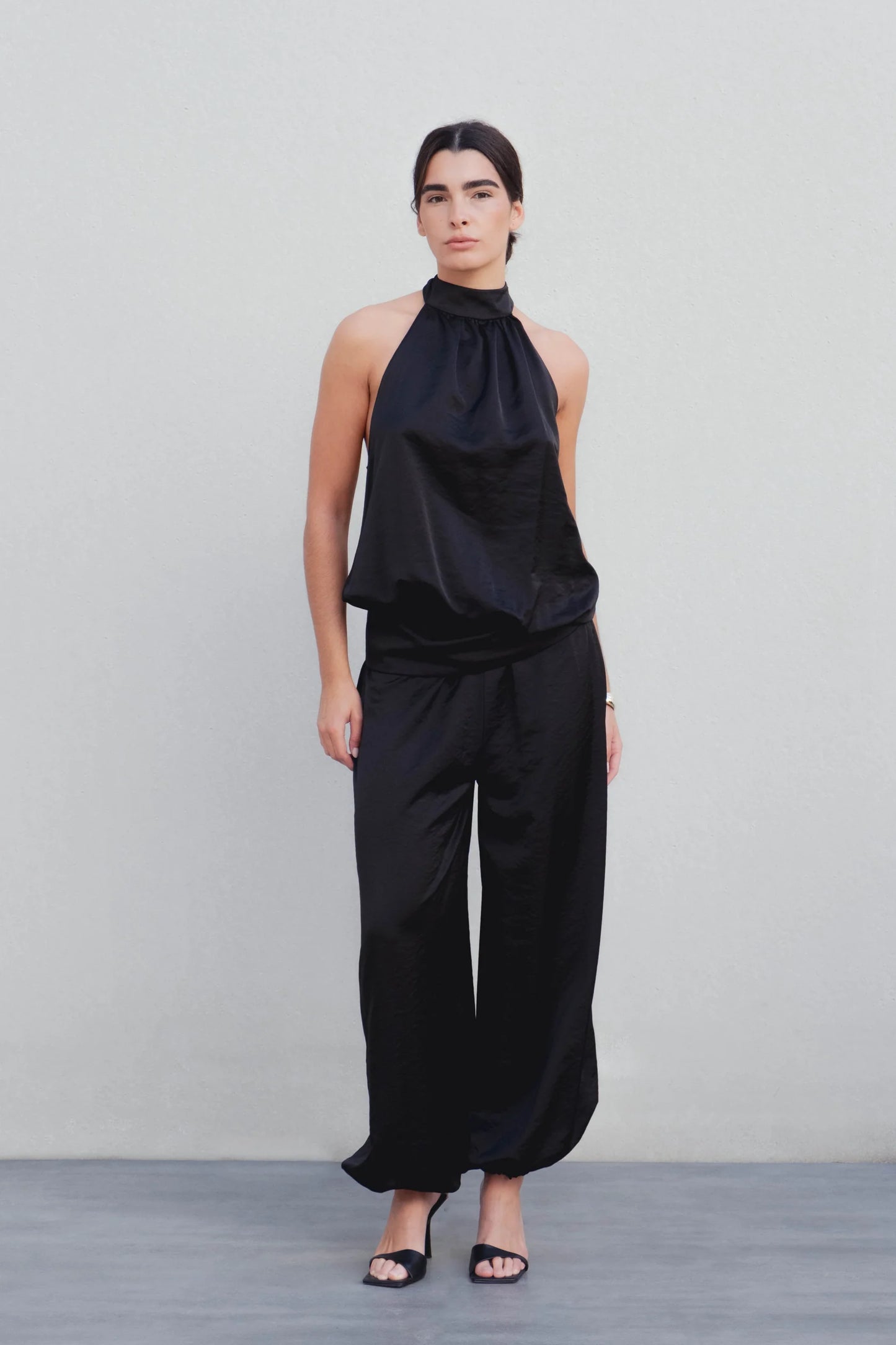 Pantalón bombacho satinado