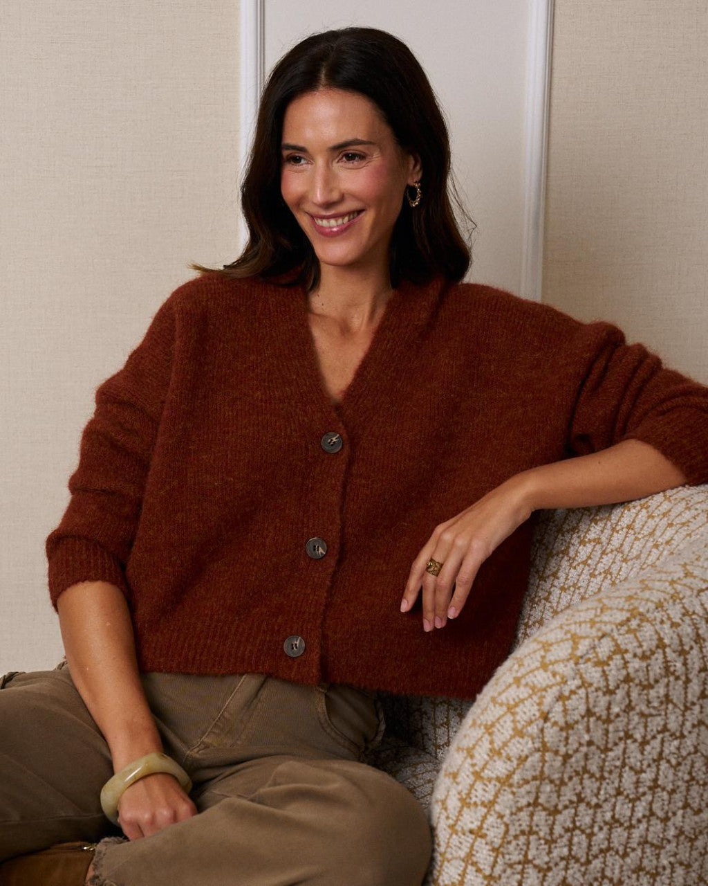 Cardigán punto caldera